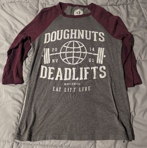 Doughnuts & Deadlifts 3/4 sleeve